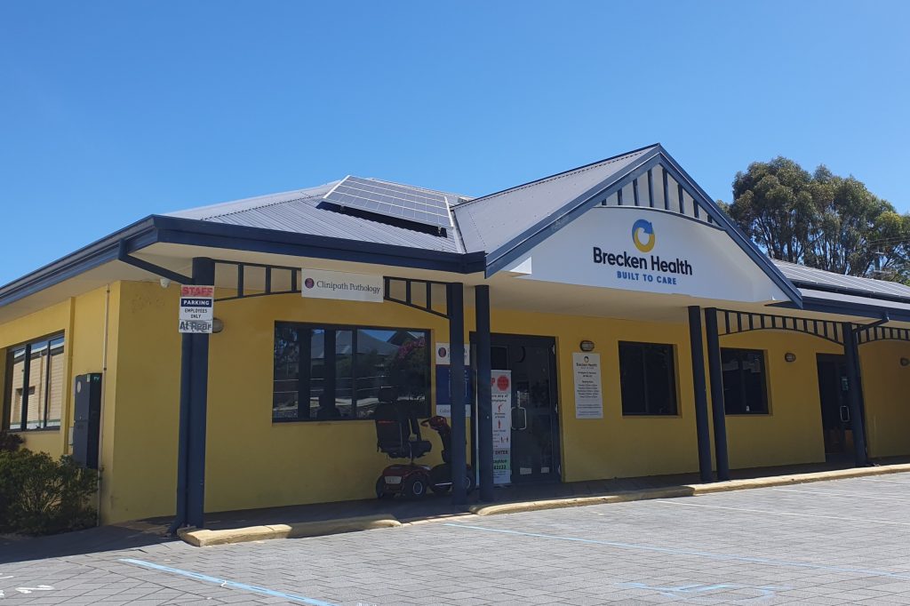 An exterior view of the front of Brecken Health